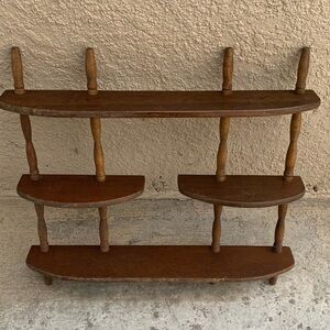 Knickknack curio multi tier shelf, 20” x 21” x 4